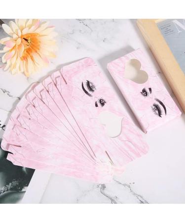 10Pcs False Eyelashes Box Eyelash Boxes Organizer Case Eyelash Adhesives (Pink heart-shaped window model) - Buy Online on SooperMarket.com