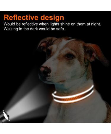 Joytale Reflective Dog Collar for Large Dogs - Orange (Pack of 1) | Durable & Stylish Pet Accessory - Buy Online on SooperMarket.com