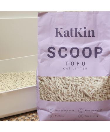 KatKin Scoop Tofu Litter - 100% Biodegradable Non-Tracking Cat Litter (1x2.4kg) | Eco-Friendly Planet-Saving Clumping Litter for Kittens and Cats - Buy Online on SooperMarket.com
