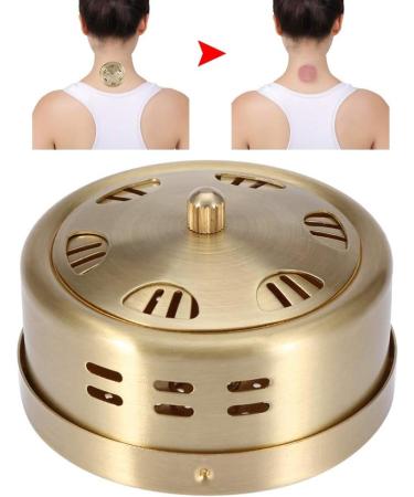 Moxa Stick Burner - Portable Copper Acupuncture Moxa Box for Pain Relief | Body Care Tool for Belly Waist Hip & Back - Buy Online on SooperMarket.com
