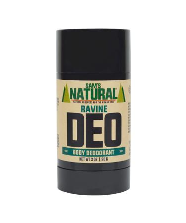 Sam s Natural Deodorant - Ravine - Holiday Gifts - Stocking Stuffers - Aluminum Free DEO - No phthalates parabens sulfates or dyes - For Men Women Unisex - Vegan Cruelty Free - 3 oz