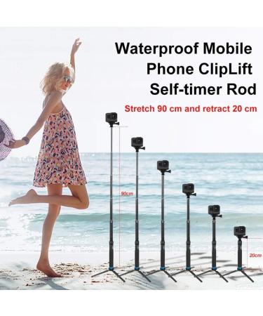 AFAITH Aluminum Alloy Selfie Stick for GoPro, Insta360, DJI OSMO Action - Waterproof Handheld Monopod with Stable Tripod - Buy Online on SooperMarket.com