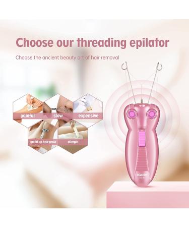 Electric Facial Threading Hair Remover for Women - Automatic Epilator for Fine Hair on Face, Chin, Upper Lip, Arms - Buy Online on SooperMarket.com