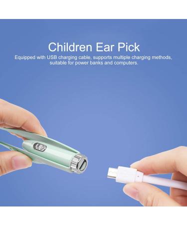 Children's Ear Wax Removal Kit | USB Rechargeable Luminous Visual Ear Pick Tool - Buy Online on SooperMarket.com