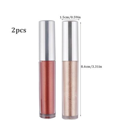 Buy 2PCS Multifunction Glitter Makeup Highlighter - Long Lasting Liquid Eyeshadow & Lipstick | Quick-Drying High Pigment Blush for Stunning Looks - Buy Online on SooperMarket.com