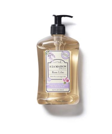 A La Maison de Provence Liquid Hand Soap | Rose Lilac Scent | French Milled Moisturizing Natural Hand Soap | in 16.9 oz. Pump Bottles | (1 Pack) 16.9 Fl Oz (Pack of 1)