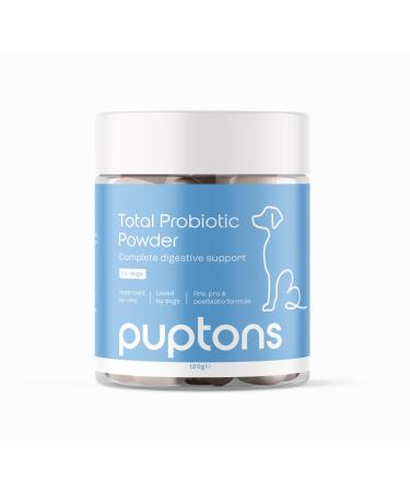 Probiotic Powder for Dogs | Dog Digestive Supplement | Complete Digestive Support | Dog Prebiotic Probiotic & Postbiotic Supplement | Puptons (120 Grams)
