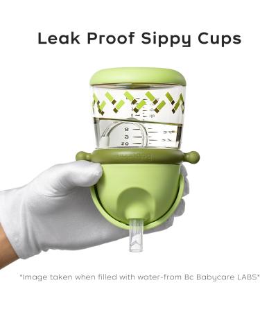 BC Babycare No Spill Straw Sippy Cup for Baby 1+ Year Old - Transition Weighted with Strap - 10oz Green - 1 Count - Buy Online on SooperMarket.com