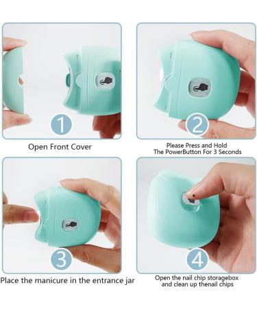 Closer Electric Nail Clipper Portable Automatic Nail Clippers for Adults Electric Nail Clippers Green Easy Install - Buy Online on SooperMarket.com