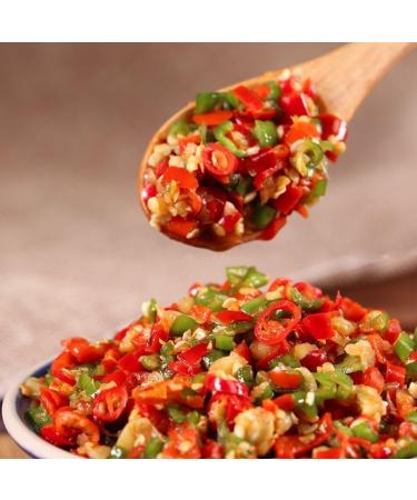 Color Chili Sauce homemade seasoning Hunan hot&spicy green and red chili peppers ickled vegetables Hot pot dipped in sauce pmixed noodle sauce Hunan specialty condiment (Color Chili Sauce 280g 3can) Color Chili Sauce 280g 3can - Buy Online on SooperMarket.com