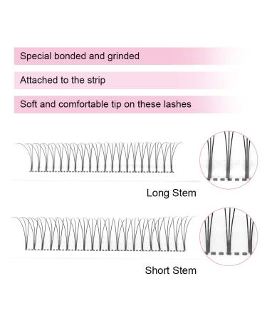 3D-C-07-Mix Short Stem Eyelash Extensions - 0.07 C Curl Volume Compartment 8-14 mm | International Shipping - Buy Online on SooperMarket.com