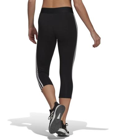 Buy adidas Women's 3/4 Leggings | Essentials 3-Stripes Black/White - International Shipping Available - Buy Online on SooperMarket.com