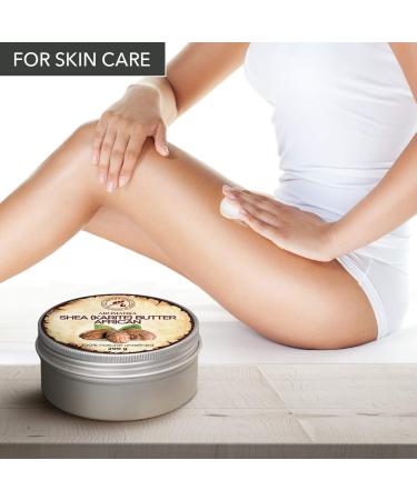 Pure Cold-Pressed Shea Butter 200g - Authentic Ghanaian Karit Body Butter for Face Body & Hair - Intensive Care - Natural Moisturizer - Buy Online on SooperMarket.com