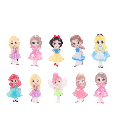 Disney Princess Hair Clips Disney Princess Hair Ties 11pcs Mermaid Snow White Cinderella Hair Barrettes Accessories Gift for Girls Student