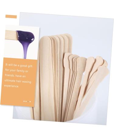Minkissy 300 STK Waxed Wooden Sticks - Nose Wax Tools & Crafting Set for Kids | Wooden Wax Spatula & Stick Accessories - Buy Online on SooperMarket.com