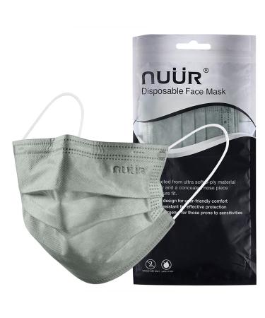 NU R 10pcs 3 Ply Disposable Face Mask Mask with Filter Layer and Elastic Earloop Retail Sealed bags Grey