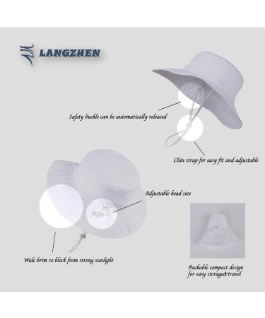 LANGZHEN Baby Girl's Adjustable Sun Protection Beach Hat - White XL - Buy Online on SooperMarket.com
