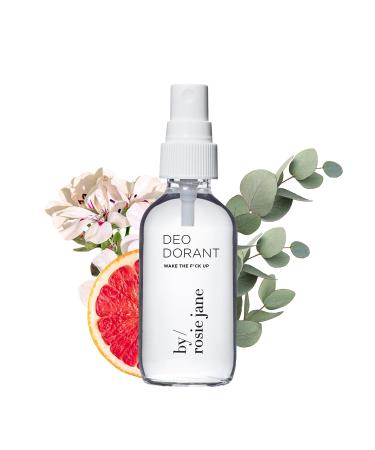 By Rosie Jane Deodorant Wake Up - Lemon Verbena & Grapefruit Scented Natural Deodorant - Zero Residue Spray Deodorant - Baking Soda & Aluminum Free Deodorant (2 oz) Deodorant - Wake the F*ck Up (Grapefruit)