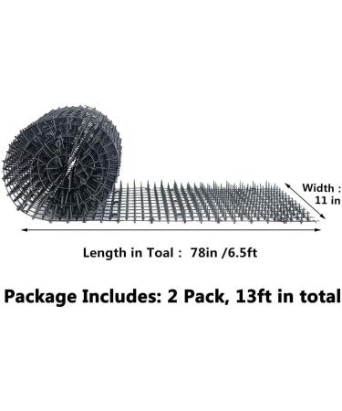 2 Pack Cat Scat Spike Mat Outdoor Cat Deterrent Mat with Spikes Prickle Strips Indoor Dog Digging Deterrent Anti Cats Network Cat Spikes with 8 Garden Staples for Garden Fence 78 11inch - Buy Online on SooperMarket.com