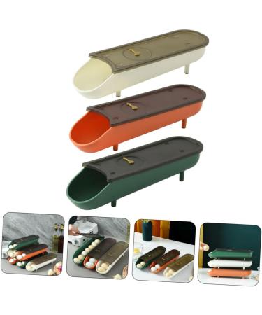 OSALADI 3pcs Refrigerator Sorting Lid Stackable Holders with Bins Household Auto Fridge Containers Scing - Buy Online on SooperMarket.com