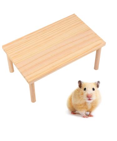 NAUZE Wooden Hamster Platform Toy Hamster Stand Platforms Perches for Small Animals Natural Toys Cage Accessories for Mouse Gerbil Rat Chinchilla