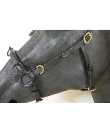 Buy PS Horse French Cavesson Cavecon with D-Rings - Soft Full Brown with Gold Fittings | International Shipping Available - Buy Online on SooperMarket.com