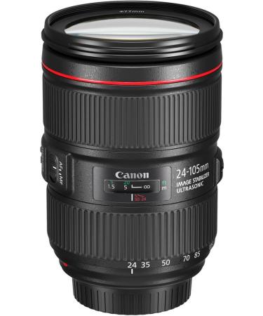 Canon EF 24-105mm f/4L is II USM Lens (Renewed) + Filter Kit & Accessories - Buy Online on SooperMarket.com