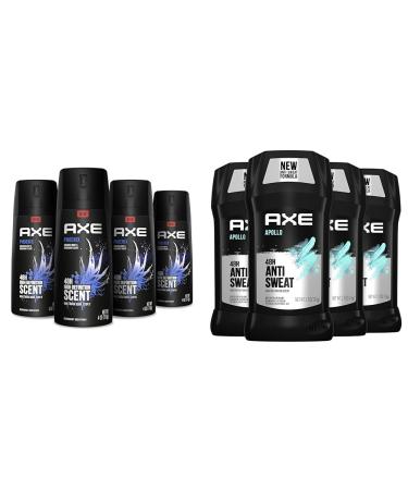 Axe Body Spray Deodorant For Long Lasting Odor Protection Phoenix Deodorant & Apollo Antiperspirant Deodorant Stick For Men Sage & Cedarwood 48 Hr Anti Sweat Mens Deodorant