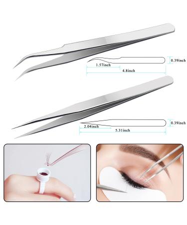 Complete Eyelash Extension Kit with Fan Dryer, Tweezers, Glue Rings, Pads, Brushes, and Tape - Black - Buy Online on SooperMarket.com