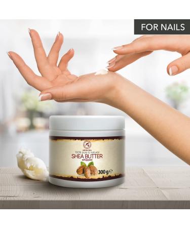 Opened Shea Butter Refined 300g - Natural Body Butter for Intensive Face Body & Hair Care - Butyrospermum Parkii - Ideal for Massage - 1 Pack - Buy Online on SooperMarket.com