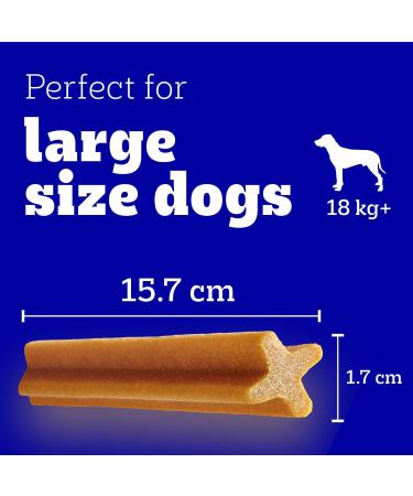 Pedigree Dentastix Oral Care Large Breed Dog Treats Dual Flavour Bacon & Chicken Flavours 32 Sticks Pet Food - Buy Online on SooperMarket.com