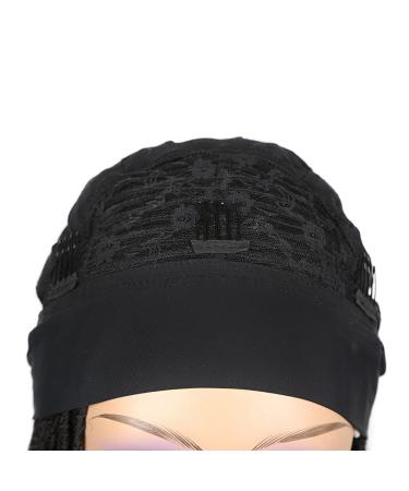 Lady Miranda Black Dreadlock Headband Wig for Women and Men - Medium Twist Afro Synthetic Dreadlock Wig - Buy Online on SooperMarket.com