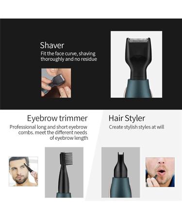 TEMKIN 4-in-1 USB Electric Nose Hair Trimmer - Ear Beard & Eyebrow Hair Removal Device for Men - Buy Online on SooperMarket.com