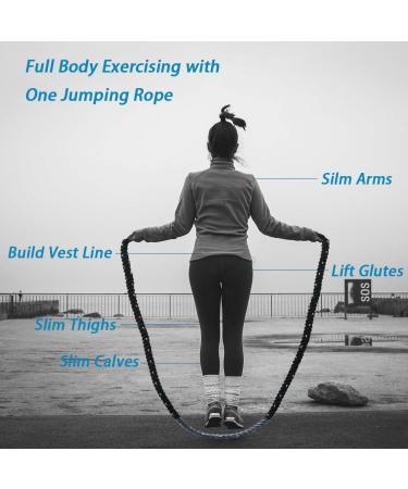 XGQQ Weighted Jump Rope - 9.8 Ft Heavy Battle Rope for Home Gym Workout - Buy Online on SooperMarket.com