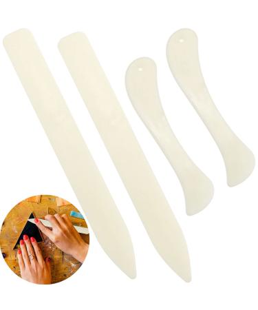4 Pcs Stained Glass Tools Stained Glass Supplies Plastic FID Burnisher Foiler Holder for Flat Stained Glass Work DIY Handicrafts 4Pcs