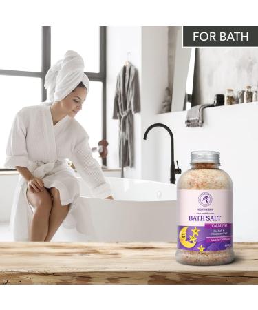 Soothing Swimming Salt 600g with Essential Oils | Sandalwood Lavender & Bergamot | Natural Bath Salt for Sleep & Relaxation | Personal Care - 1 Pack - Buy Online on SooperMarket.com