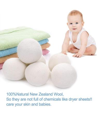 100% NATURAL & HANDMADE WOOL DRYER BALLS Eco-Friendly Reusable Laundry Essentials Saves Drying Time Laundry Balls (6) - Buy Online on SooperMarket.com