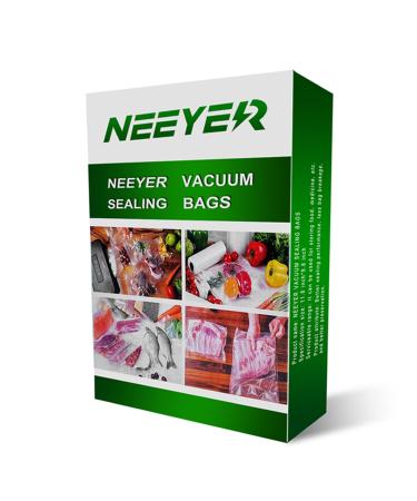 Neeyer Vacuum Sealer Bags,Seal a Meal Sealer Bags,Ideal for Food Saver,BPA Free Safe Universal Pre-Cut bag, 100 Pint 8" x 12" for vac storage, Meal Prep or Sous Vide