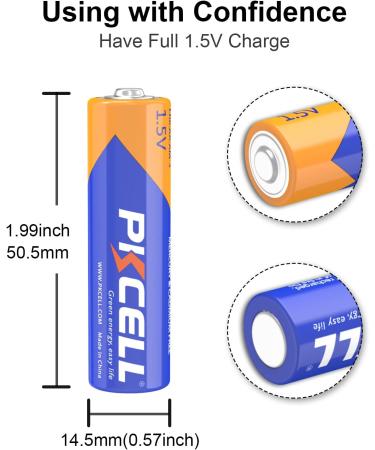 PKCELL AA Batteries LR6 Battery 12-Count 1.5V Double A Alkaline Battery for String Light Decor Toys Keyboards Remote Controls - Buy Online on SooperMarket.com