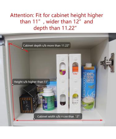 Dutiplus 2-Tier Pull-and-Rotate Medicine Cabinet Organizer for Vitamins, Supplements & Cosmetics | 11 H x 4.1 W x 11.25 L - Buy Online on SooperMarket.com