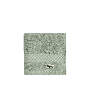 Lacoste Heritage Supima Cotton Wash Cloth  Aloe  13 x 13 Aloe Wash Cloth 13x13