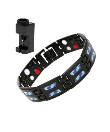 Magnetic Bracelets for Men |Argumub noru-ion Far Infr-Ared ion Magnetic Bracelet Magnetic Bands |Adjustable Lenggth Wristband |For Exercising & Daily Use