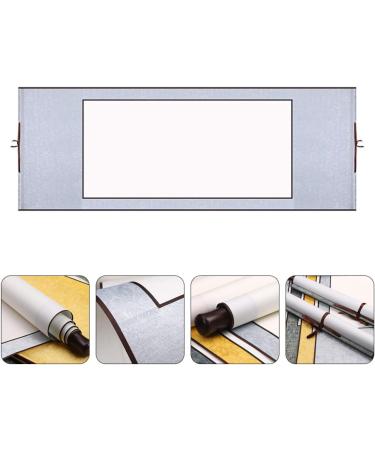STOBOK 2pcs Blank Rice Paper Scroll Decked Accessories Quill Household Blank Scroll Office Set Wall Hanging Silverx2pcs 1.5X40X117CMx2pcs - Buy Online on SooperMarket.com