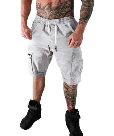 Qwuveds Men's Summer Fashion: Casual Single-Colored Pants Shorts Overalls & Jogging Shorts | Modern Stretch Fit - Buy Online on SooperMarket.com