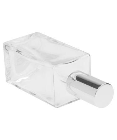 Fantasia Perfume Flakon 100ml - Empty Square Glass Bottle with Atomizer Pump Refillable Silver Cap - Ideal for DIY Fragrance - Buy Online on SooperMarket.com