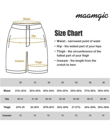 Maamgic Men's Waterproof Quick Dry Cargo Hiking Shorts - Charcoal, Size 33 | Perfect for Camping, Fishing, and Outdoor Activities - Buy Online on SooperMarket.com