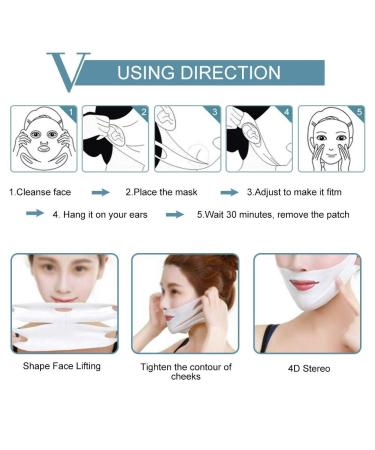 10PCS V Line Facial Mask & Double Chin Reducer | Intensive Lift Gel-Pad for Anti-Aging & Face Contour | Reshape Your Facial Curve - Buy Online on SooperMarket.com