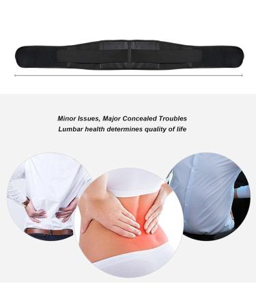 Self-Heating Lumbar Support - 2 Piece Magnetic Therapy Waist Bandage | Breathable Heated Back Support for Winter - Buy Online on SooperMarket.com