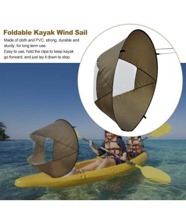 Portable Foldable Kayak Wind Sail with Transparent Window - Durable Design for Kayak Canoes (Brown) - Buy Online on SooperMarket.com