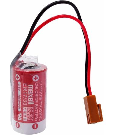 Buy ER17/33 3.6V 1600mAh 2/3A Non-Rechargeable Battery - Pack of 15 for PLC Industrial Control 2-Pin Brown Plug - International Shipping Available - Buy Online on SooperMarket.com